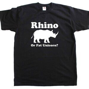 Rhino Or Fat Unicorn T-Shirt | Funny Animal Joke Shirt | Humor Graphic Tee